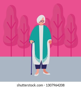 cute grandmother avatar character