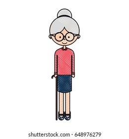 cute grandmother avatar character