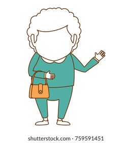 cute grandmother avatar character