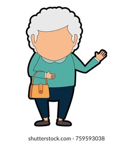cute grandmother avatar character