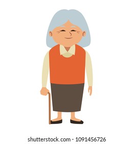 Cute grandmother cartoon