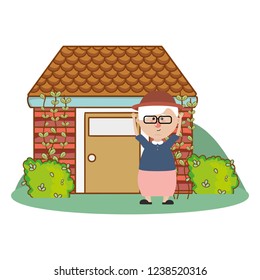 cute grandmother cartoon