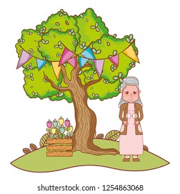 cute grandmother cartoon