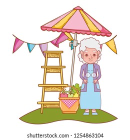 cute grandmother cartoon