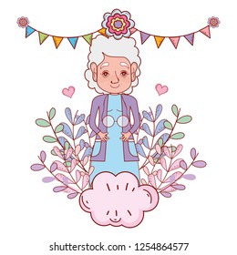 cute grandmother cartoon