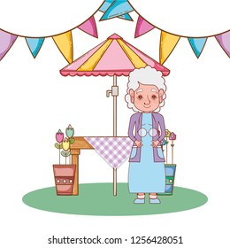 cute grandmother cartoon