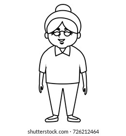 Cute grandmother cartoon