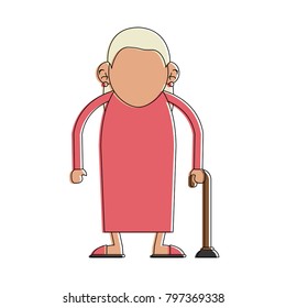 Cute grandmother cartoon