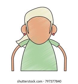 Cute grandmother cartoon