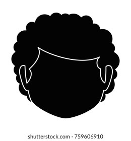 cute grandmother head avatar character