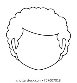 cute grandmother head avatar character