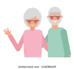 cute grandparents avatar characters