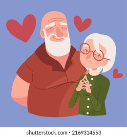 cute grandparents lovely portrait design