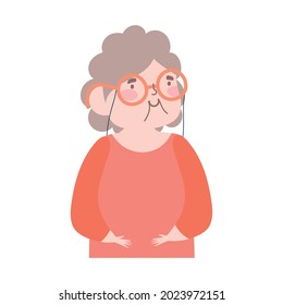 süßer Grannenkartoon einzeln