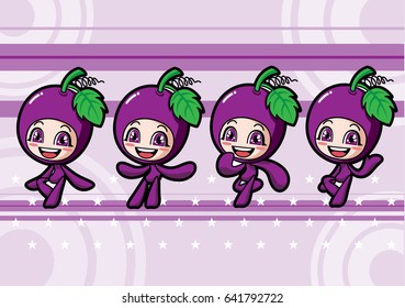 Cute Grape Girl