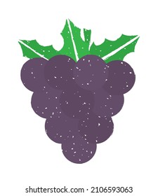diseño de uvas bonitas sobre blanco