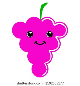 Cute grapes emoticon