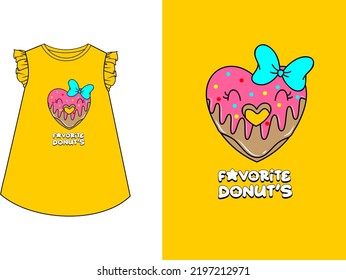 cute graphic clothes dress printing design for kids