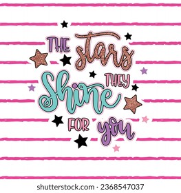 cute graphic tees star design for girl