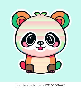 lindo zoológico gráfico cartográfico vector oso panda oso