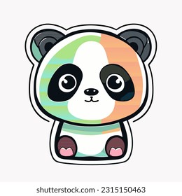 lindo zoológico gráfico cartográfico vector oso panda oso