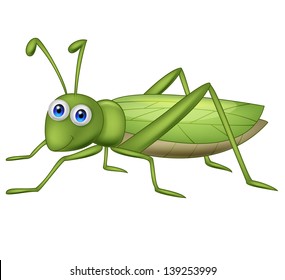 Cute Grasshopper Cartoon