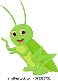 Cute Grasshopper Cartoon