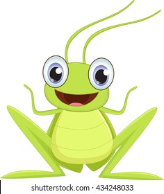 Cute grasshopper cartoon