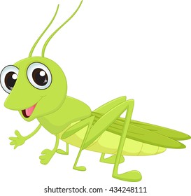 Cute Grasshopper Cartoon