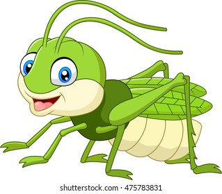 Cute Grasshopper Cartoon