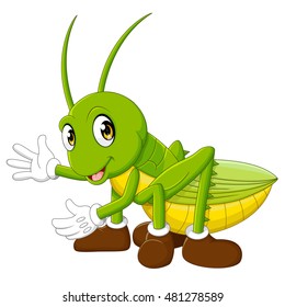 Cute Grasshopper cartoon