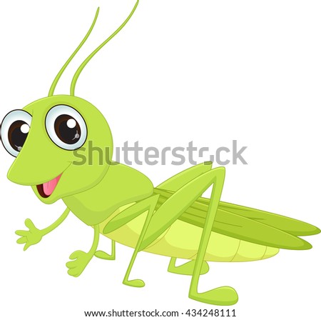 Cute grasshopper cartoon