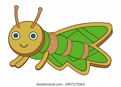  Cute Grasshopper Cookie Cutter Vector