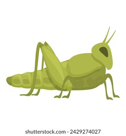 Cute grasshopper icon cartoon vector. Color life. Natural wildlife mascot