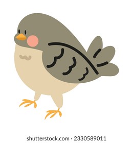 Icono de vector de garrapatas de pájaro gris