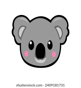 cute gray koala vector cartoon vector illustration collorful