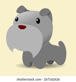 Cute gray terrier dog