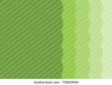 Cute Green background with Line; Curve and Waving Concept,design for Wallpaper and other,with space and text input, Vector, Illustration.