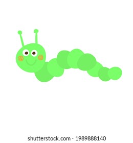 Green caterpillar Royalty Free Stock Vector Clip Art