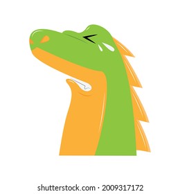 Cute green crocodile vector graphic illustration, suitable for children's product illustrations, clothes design, icons, children's learning illustrations, etc.