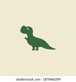 かわいい緑の恐竜ティラノサウルスt Rexのロゴイラスト のベクター画像素材 ロイヤリティフリー Shutterstock