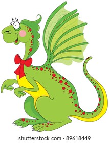 Cute green dragon