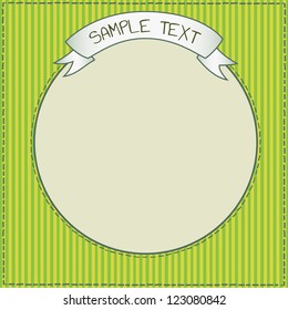 Cute green frame template