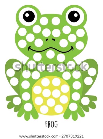 Cute Green Frog Dot Marker Activity Page
