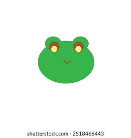 cute green frog head picture