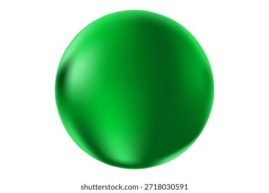 Linda esfera mágica brillante verde o planeta aislado, fondo transparente. Lindo icono de esfera de vidrio 3d o burbuja con textura borrosa. Elemento de diseño de forma redonda de gradiente de acuarela estética.