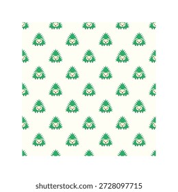 Lindo patrón sin fisuras de erizo verde. Animal de bosque de Vector plano