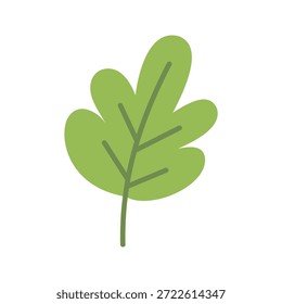 Cute Green Leaf Hand Drawn Illustration