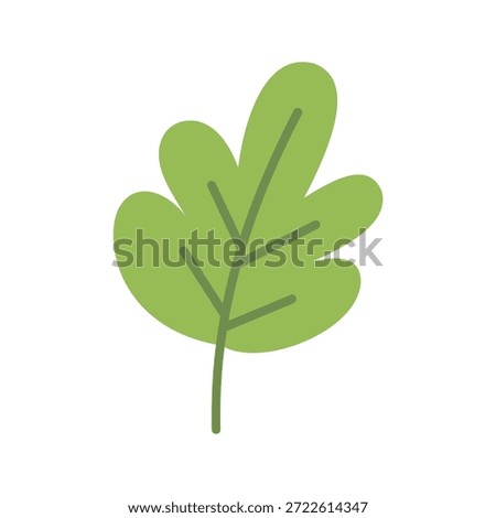 Cute Green Leaf Hand Drawn Illustration
