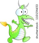 Cute Green Monster Vector Art